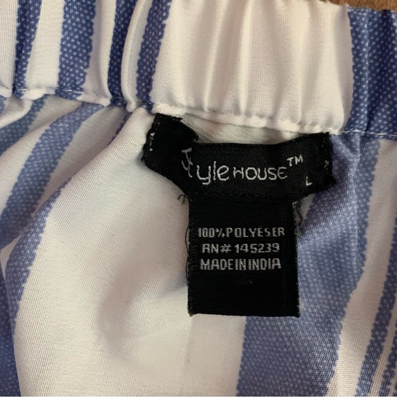 Style House Short Dress with Elastic Waist and Neck, Tie Front Waist Size Large - Picture 4 of 4